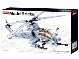 Modelo de ladrillo M38-B0838 Helicóptero de ataque AH-1Z Viper [Sluban]