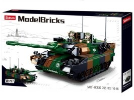 Modelo Bricks M38-B0839 Carro de combate principal alemán 2en1 [Sluban]
