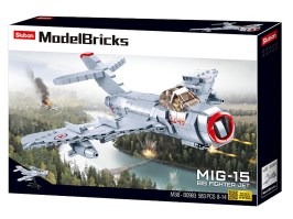 Stavebnica Model Bricks M38-B0983 Prúdové stíhacie lietadlo MiG-15 [Sluban]