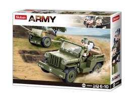 ARMY WW2 M38-B0853 Jeep et canon alliés [Sluban]