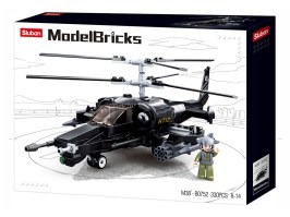 Stavebnice Model Bricks M38-B0752 Bojový vrtulník Ka-50 [Sluban]