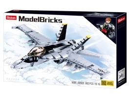 Model Bricks M38-B0928 F/A-18E Hornet sugárhajtású vadászgép [Sluban]