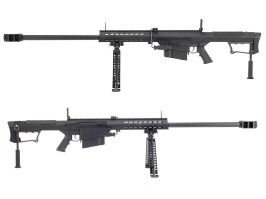 Airsoft sniper M107 Barrett spring action sniper rifle, full metal, black [Snow Wolf]