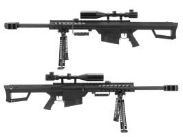 Airsoft sniper M82 CQB BARRETT (SW-02CQB-A), puškohled + dvojnožka, černý [Snow Wolf]
