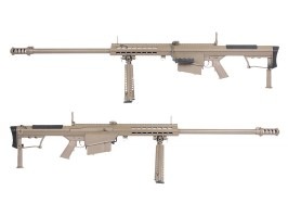 Fusil de sniper airsoft M107 Barrett (SW-024S), full metal, manuel, licensed - TAN [Snow Wolf]