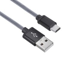 Durable USB cable USB-A to USB-C, 1m [Solight]