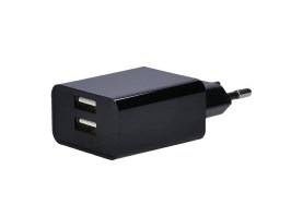 USB charging adapter, 2x USB-A, 3100mA max - black [Solight]