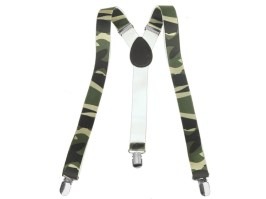 Kids camouflage suspenders for pants - Woodland [TifanTEX]