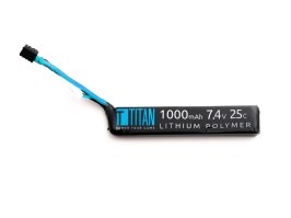 Akumulátor Li-Po 7,4V 1000mAh 25C - Mini AK stick s Dean konektorem [TITAN]