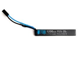 Akumulátor Li-Po 7,4V 1200mAh 25C - Mini AK stick s Tamiya konektorem [TITAN]