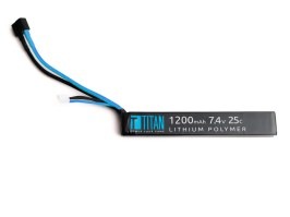 Battery Li-Po 7,4V 1200mAh 25C - Mini AK stick with the Dean [TITAN]