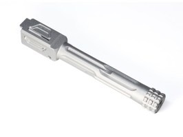 CNC fixní vnější hlaveň pro Umarex/VFC G 17 Gen.5, -14mm závit - stříbrná [TTI AIRSOFT]
