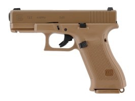 Airsoft pistol Glock 19X, metal slide, gas blowback - Coyote [UMAREX]