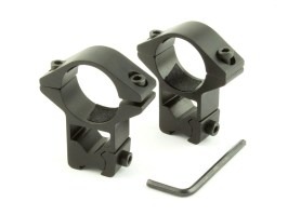 25,4mm montážní kroužky pro 11mm Dovetail lišty - vysoké [Vector Optics]