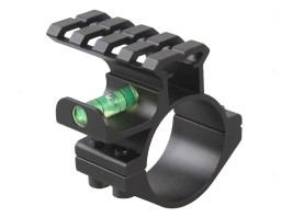 Odľahčená RIS montáž s vodováhou na tubus puškohľadu (30/25.4mm) [Vector Optics]
