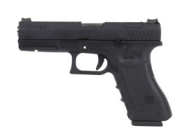 Airsoftová pistole GP1799B - GBB, stříbrný kovový závěr, černý rám [WE]