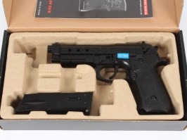 Airsoft pistol M92 Hex Cut - GBB, full metal, Gen.2 - black - ONLY FULL AUTO [WE]