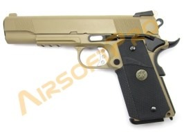 Airsoftová pistole M.E.U. SOC RAIL - písková , celokov, blowback [WE]
