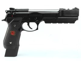 Airsoft pistole Samurai Edge B. Burton, Full Auto, celokov, blowback - VRÁCENA VE 14 DNECH