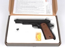 Airsoft pistole 1911 (P361M) celokov - NESPOLEHLIVÁ [Well]