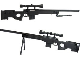 Airsoft sniper L96 AWS MB4401D + scope and bipod - Black [Well]