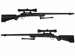 Airsoft sniper VSR-10 (MB07D) + puškohled + dvojnožka - černá [Well]