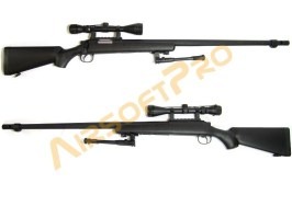 Airsoft sniper VSR-10 (MB07D) + scope + bipod - black [Well]