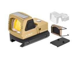 Solar Powered Mini Red Dot Sight - Gold [xFORCE]