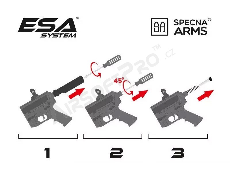 Rifle de airsoft RRA SA-E15 EDGE™ Carbine Replica - negro [Specna Arms]