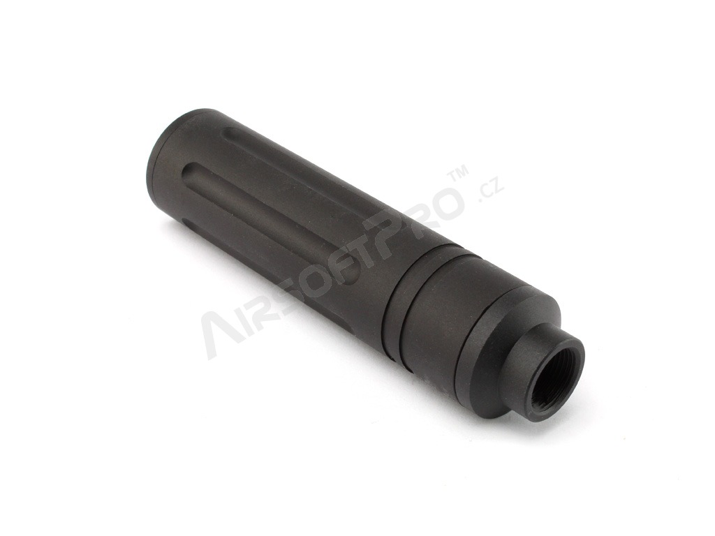 Silenciador metálico 110 x 27mm con adaptador de 11mm (SL00323A) [SLONG Airsoft]