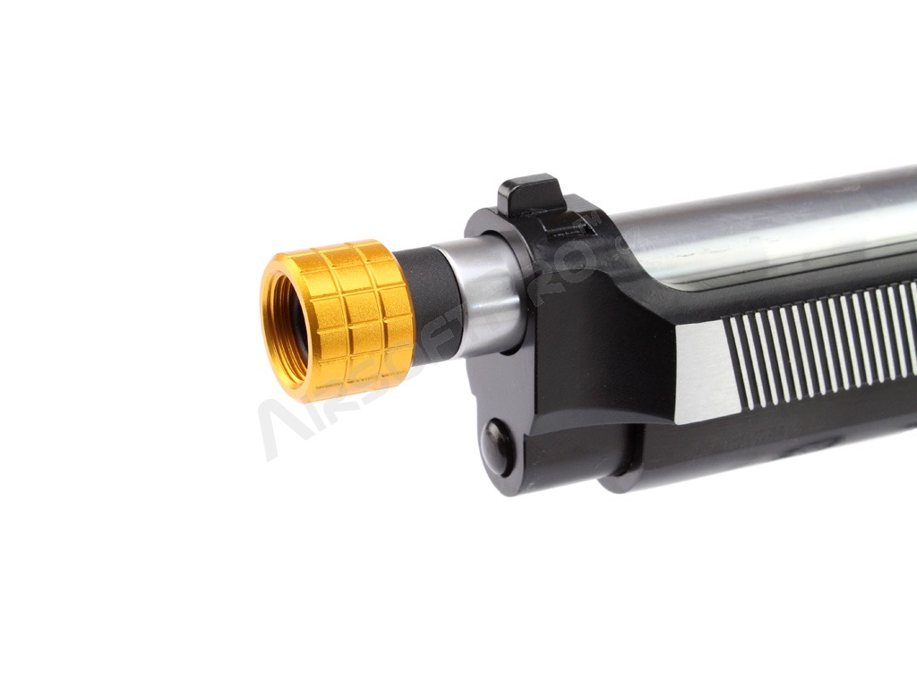 Adaptador de supresor de pistolas (silenciador) de 11 a -14mm (SL00115D) - tapa dorada [SLONG Airsoft]