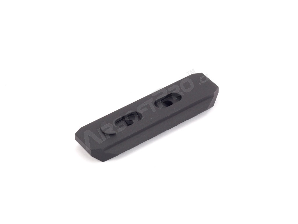 Carril de montaje RIS CNC para sistema KeyMod - 65mm - negro [SLONG Airsoft]