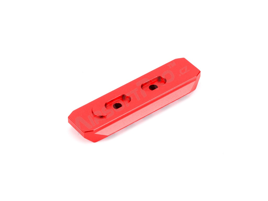 Carril de montaje RIS CNC para sistema KeyMod - 65mm - rojo [SLONG Airsoft]