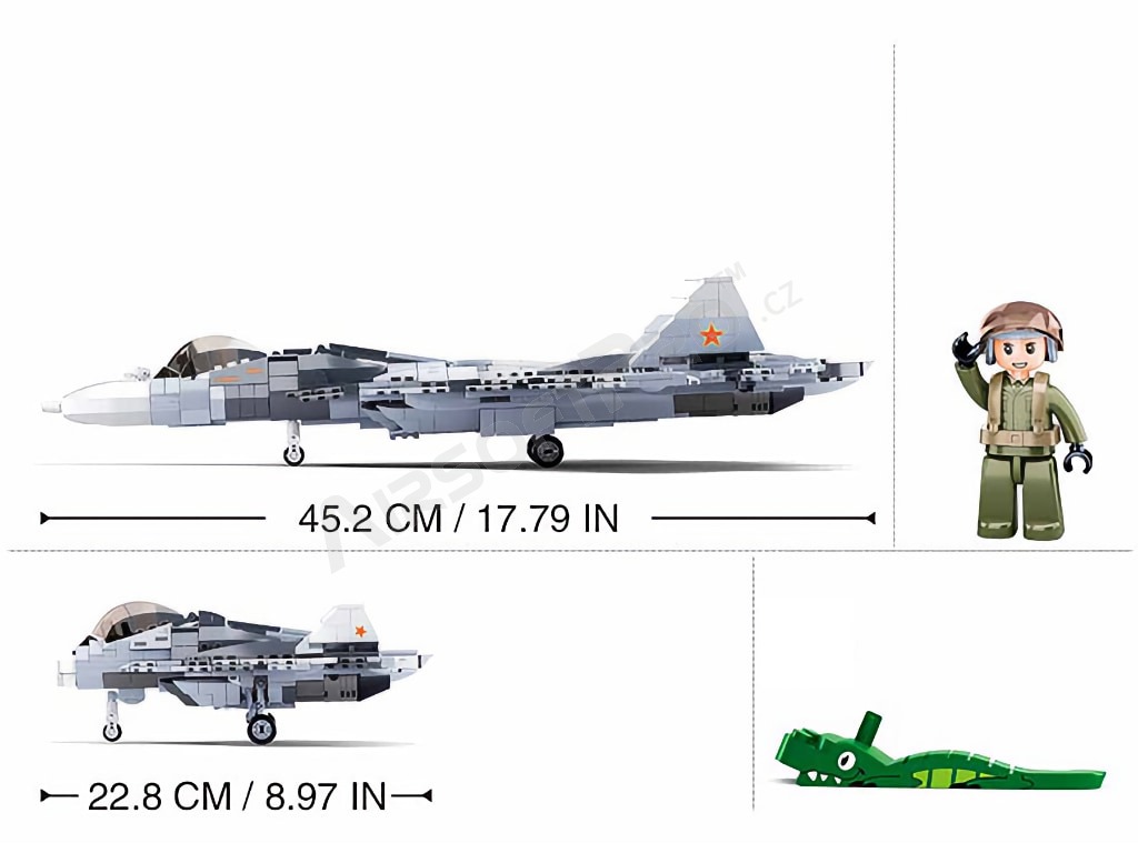 ARMY Modelo Ladrillos M38-B0986 Cazabombardero Su-57 2en1 [Sluban]