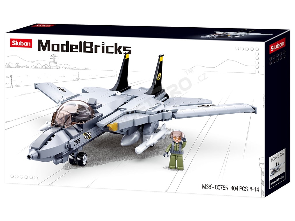 Modelo de ladrillos M38-B0755 Cazabombardero F-14 Tomcat [Sluban]