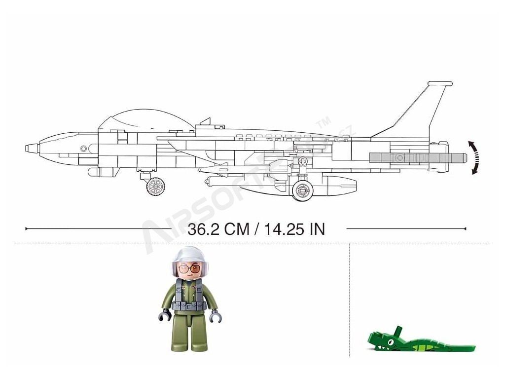 Modelo de ladrillos M38-B0755 Cazabombardero F-14 Tomcat [Sluban]