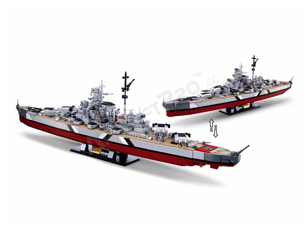 Stavebnica Model Bricks M38-B1102 Bojová loď Bismarck 2v1 1:350 [Sluban]