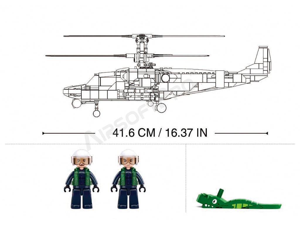 Modell téglák M38-B1138 Ka-52S harci helikopter M38-B1138 [Sluban]