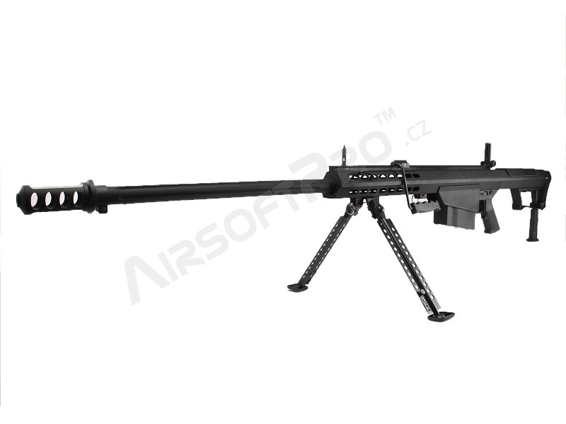 Airsoft sniper M107 BARRETT (SW-013A), puškohled + dvojnožka, černý [Snow Wolf]