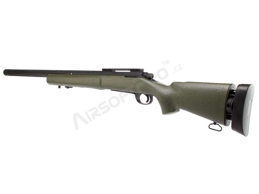 Airsoft sniper M24 Military - olivová (OD), (SW-04JG) + UPGRADE 150m/s zdarma [Snow Wolf]