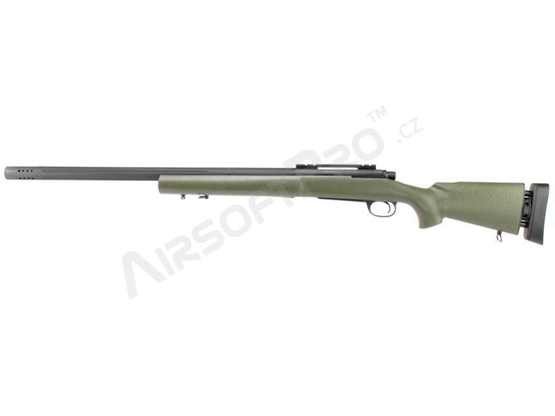 Airsoft sniper M24 Military s kompenzátorem - olivová (OD) + UPGRADE 150m/s zdarma [Snow Wolf]
