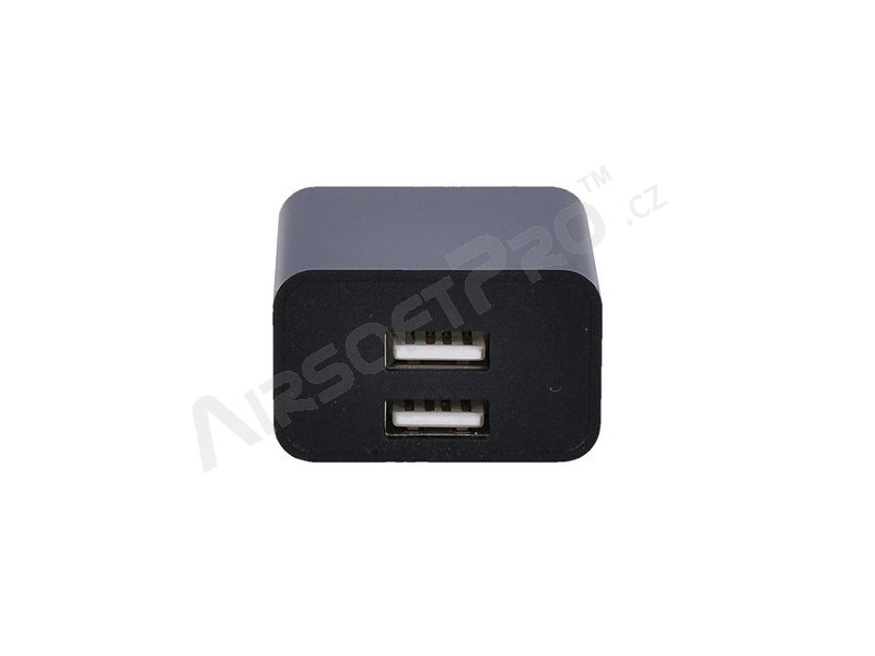 Adaptador de carga USB, 2x USB-A, 3100 mA máx. - negro [Solight]