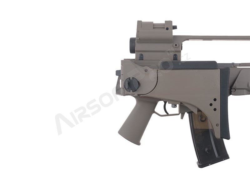 Airsoftová zbraň SA-G13V EBB s optikou, kolimátorem a dvojnožkou, TAN [Specna Arms]