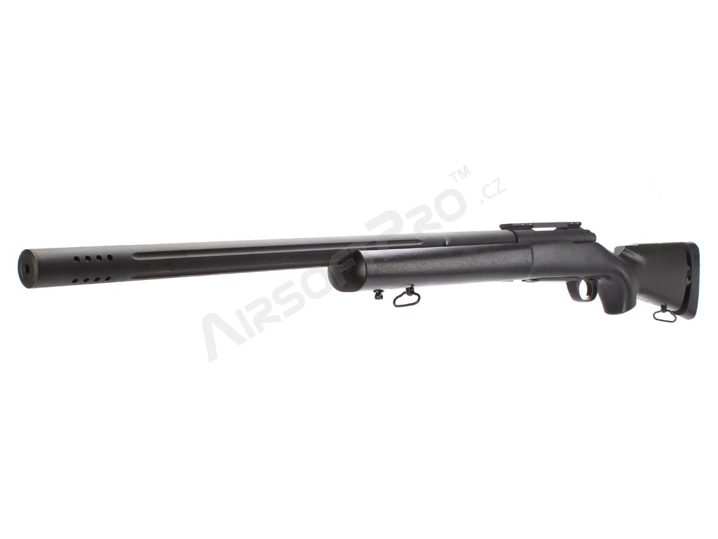 Airsoft sniper M24 Military s kompenzátorem - černá + UPGRADE 150m/s zdarma [Snow Wolf]