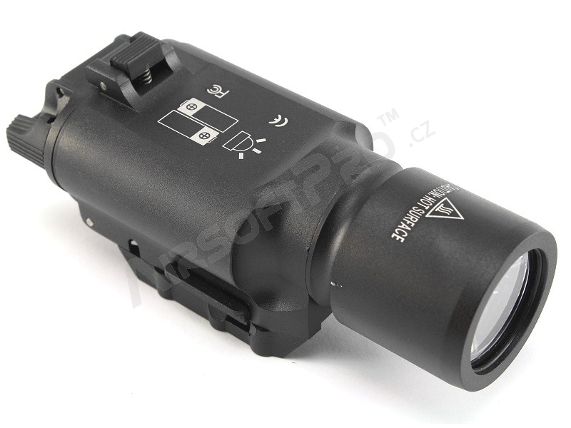 Lasers, lampes : Lampe de poche tactique X300 LED avec le support de  pistolet RIS - noir 