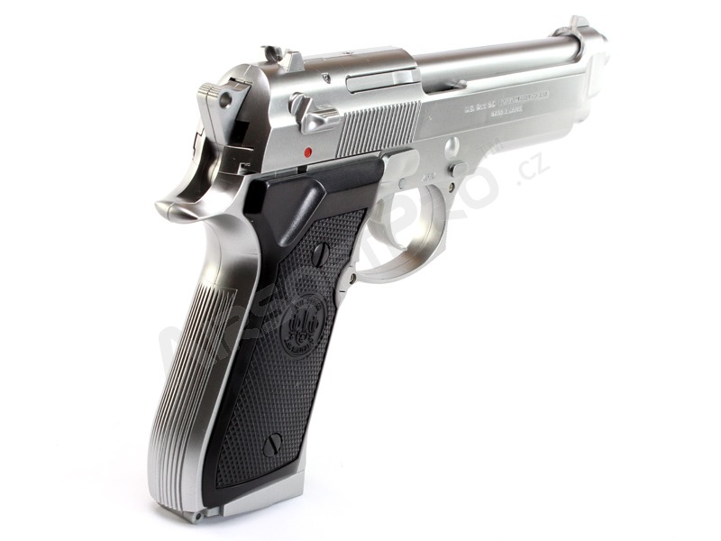 Airsoftová elektrická pistole M92F Military stříbrná, blowback (EBB) [Tokyo Marui]