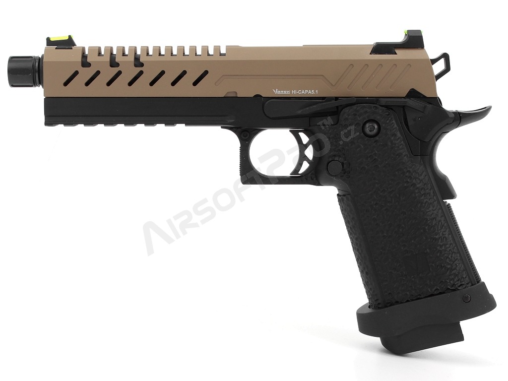 Airsoftová pistole Hi-Capa 5.1, GBB - TAN závěr [Vorsk]