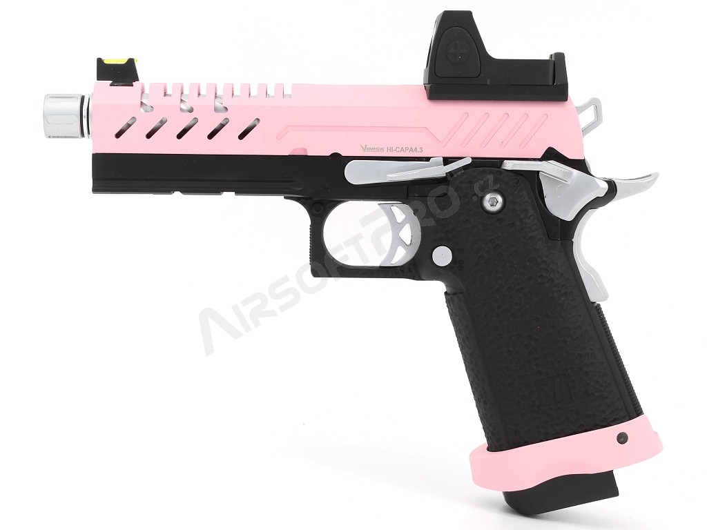 Airsoft GBB pistol Hi-Capa 4.3 + Red Dot, Pink [Vorsk]
