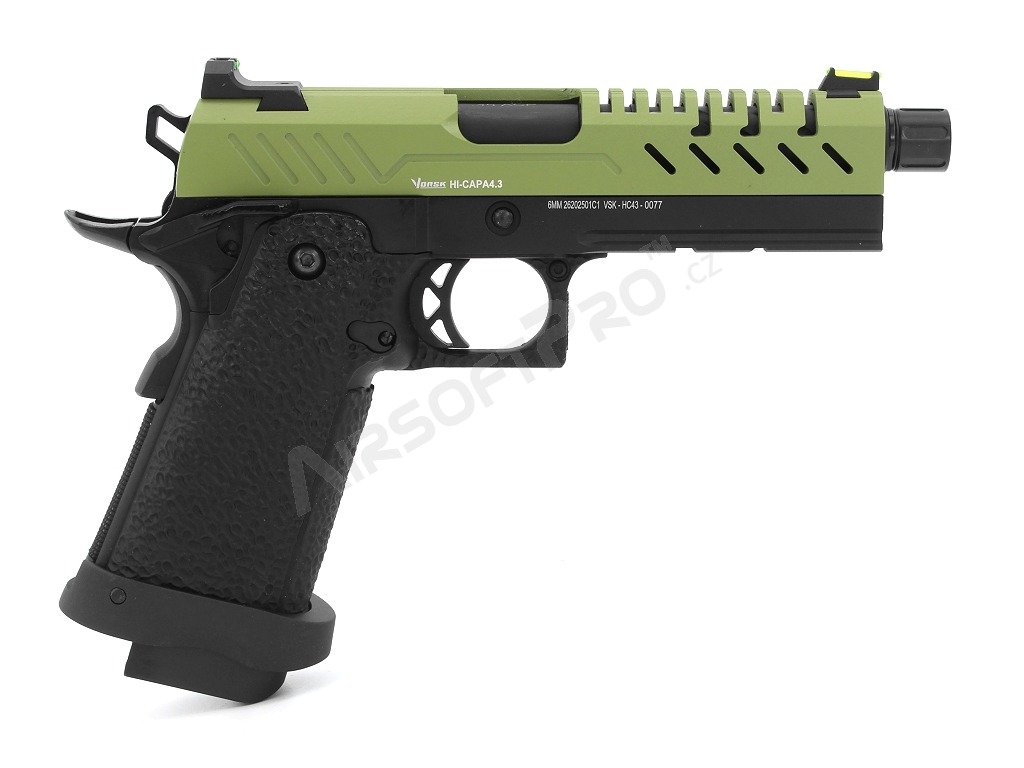 Airsoft GBB pistol Hi-Capa 4.3, OD slide [Vorsk]