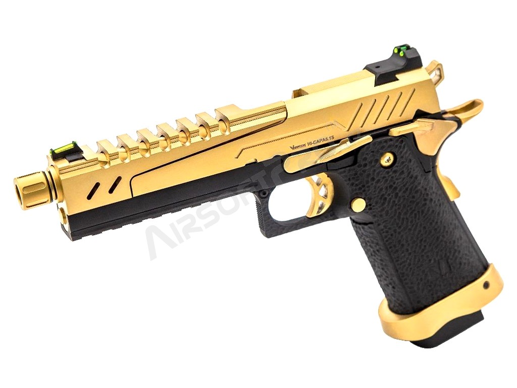 Pistola airsoft GBB Hi-Capa 5.1S - Corredera dorada [Vorsk]